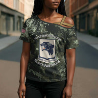 761st Tank Battalion Black Panthers Cross Shoulder Shirt WWII Military Camouflage - Wonder Print Shop