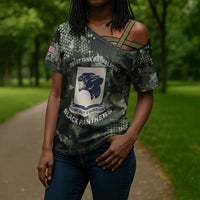 761st Tank Battalion Black Panthers Cross Shoulder Shirt WWII Military Camouflage - Wonder Print Shop