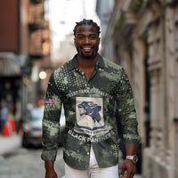 761st Tank Battalion Black Panthers Long Sleeve Button Shirt WWII Military Camouflage - Wonder Print Shop