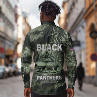 761st Tank Battalion Black Panthers Long Sleeve Button Shirt WWII Military Camouflage - Wonder Print Shop