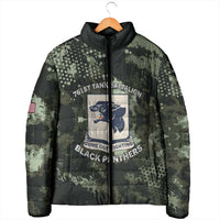 761st Tank Battalion Black Panthers Padded Jacket WWII Military Camouflage - Wonder Print Shop