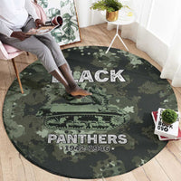 761st Tank Battalion Black Panthers Round Carpet WWII Military Camouflage - Wonder Print Shop