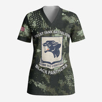 761st Tank Battalion Black Panthers Scrub Top WWII Military Camouflage - Wonder Print Shop