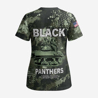 761st Tank Battalion Black Panthers Scrub Top WWII Military Camouflage - Wonder Print Shop