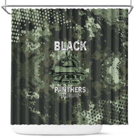 761st Tank Battalion Black Panthers Shower Curtain WWII Military Camouflage - Wonder Print Shop