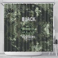 761st Tank Battalion Black Panthers Shower Curtain WWII Military Camouflage - Wonder Print Shop