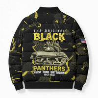 The Original Black Panthers 761st Tank Battalion Bomber Puffer Jacket African American Heroes - Wonder Print Shop