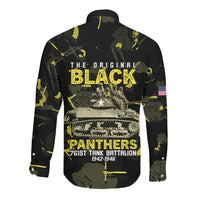 The Original Black Panthers 761st Tank Battalion Long Sleeve Button Shirt African American Heroes - Wonder Print Shop