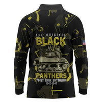 The Original Black Panthers 761st Tank Battalion Long Sleeve Polo Shirt African American Heroes - Wonder Print Shop