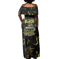 The Original Black Panthers 761st Tank Battalion Off Shoulder Maxi Dress African American Heroes - Wonder Print Shop