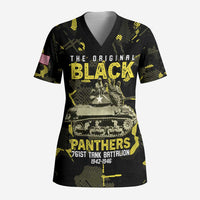 The Original Black Panthers 761st Tank Battalion Scrub Top African American Heroes - Wonder Print Shop