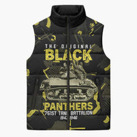 The Original Black Panthers 761st Tank Battalion Sleeveless Puffer Jacket African American Heroes - Wonder Print Shop
