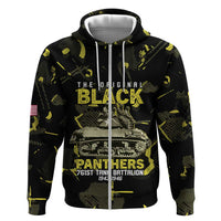 The Original Black Panthers 761st Tank Battalion Zip Hoodie African American Heroes - Wonder Print Shop