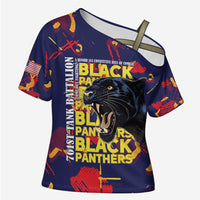 761st Tank Battalion Black Panthers Cross Shoulder Shirt Legendary African American WWII - Wonder Print Shop