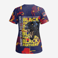 761st Tank Battalion Black Panthers Scrub Top Legendary African American WWII - Wonder Print Shop