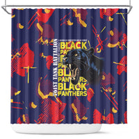 761st Tank Battalion Black Panthers Shower Curtain Legendary African American WWII - Wonder Print Shop