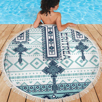 Eritrea Beach Blanket Eritrean Cross Mix Tilet Pattern - Wonder Print Shop