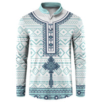 Eritrea Button Sweatshirt Eritrean Cross Mix Tilet Pattern - Wonder Print Shop