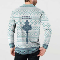 Eritrea Button Sweatshirt Eritrean Cross Mix Tilet Pattern - Wonder Print Shop