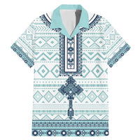 Eritrea Family Matching Mermaid Dress and Hawaiian Shirt Eritrean Cross Mix Tilet Pattern - Wonder Print Shop