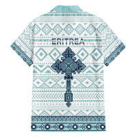 Eritrea Family Matching Short Sleeve Bodycon Dress and Hawaiian Shirt Eritrean Cross Mix Tilet Pattern - Wonder Print Shop