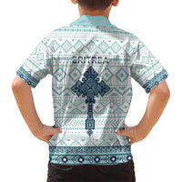 Eritrea Family Matching Tank Maxi Dress and Hawaiian Shirt Eritrean Cross Mix Tilet Pattern - Wonder Print Shop