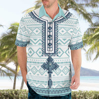 Eritrea Hawaiian Shirt Eritrean Cross Mix Tilet Pattern - Wonder Print Shop