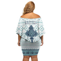 Eritrea Off Shoulder Short Dress Eritrean Cross Mix Tilet Pattern - Wonder Print Shop