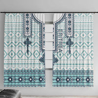 Eritrea Window Curtain Eritrean Cross Mix Tilet Pattern - Wonder Print Shop