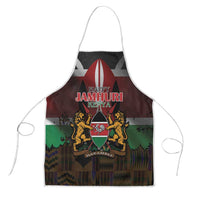 Happy Kenya Independence Day Apron Coat Of Arms With Kente Pattern - Wonder Print Shop