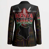 Happy Kenya Independence Day Blazer Coat Of Arms With Kente Pattern - Wonder Print Shop