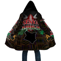 Happy Kenya Independence Day Cloak Coat Of Arms With Kente Pattern - Wonder Print Shop