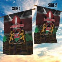 Happy Kenya Independence Day Garden Flag Coat Of Arms With Kente Pattern - Wonder Print Shop