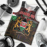 Happy Kenya Independence Day Men Tank Top Coat Of Arms With Kente Pattern - Wonder Print Shop
