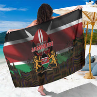 Happy Kenya Independence Day Sarong Coat Of Arms With Kente Pattern - Wonder Print Shop