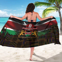 Happy Kenya Independence Day Sarong Coat Of Arms With Kente Pattern - Wonder Print Shop