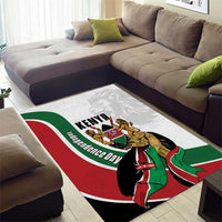 Kenya Jamhuri Day Area Rug Lion With Coat Of Arms - Wonder Print Shop