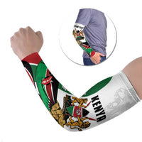 Personalized Kenya Jamhuri Day Arm Sleeves Lion With Coat Of Arms - Wonder Print Shop