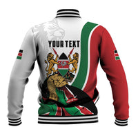 Personalized Kenya Jamhuri Day Baseball Jacket Lion With Coat Of Arms - Wonder Print Shop