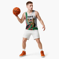 Personalized Kenya Jamhuri Day Basketball Jersey Lion With Coat Of Arms - Wonder Print Shop