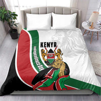 Kenya Jamhuri Day Bedding Set Lion With Coat Of Arms - Wonder Print Shop