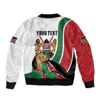 Personalized Kenya Jamhuri Day Bomber Jacket Lion With Coat Of Arms - Wonder Print Shop