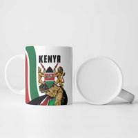 Personalized Kenya Jamhuri Day Ceramic Mug Lion With Coat Of Arms - Wonder Print Shop