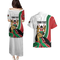 Personalized Kenya Jamhuri Day Couples Matching Puletasi and Hawaiian Shirt Lion With Coat Of Arms - Wonder Print Shop
