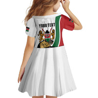 Personalized Kenya Jamhuri Day Family Matching Long Sleeve Bodycon Dress and Hawaiian Shirt Lion With Coat Of Arms - Wonder Print Shop