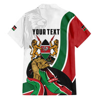 Personalized Kenya Jamhuri Day Family Matching Off Shoulder Maxi Dress and Hawaiian Shirt Lion With Coat Of Arms - Wonder Print Shop