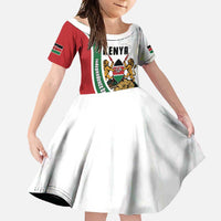 Personalized Kenya Jamhuri Day Family Matching Tank Maxi Dress and Hawaiian Shirt Lion With Coat Of Arms - Wonder Print Shop