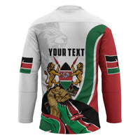 Personalized Kenya Jamhuri Day Hockey Jersey Lion With Coat Of Arms - Wonder Print Shop