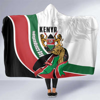 Kenya Jamhuri Day Hooded Blanket Lion With Coat Of Arms - Wonder Print Shop
