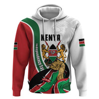 Personalized Kenya Jamhuri Day Hoodie Lion With Coat Of Arms - Wonder Print Shop
